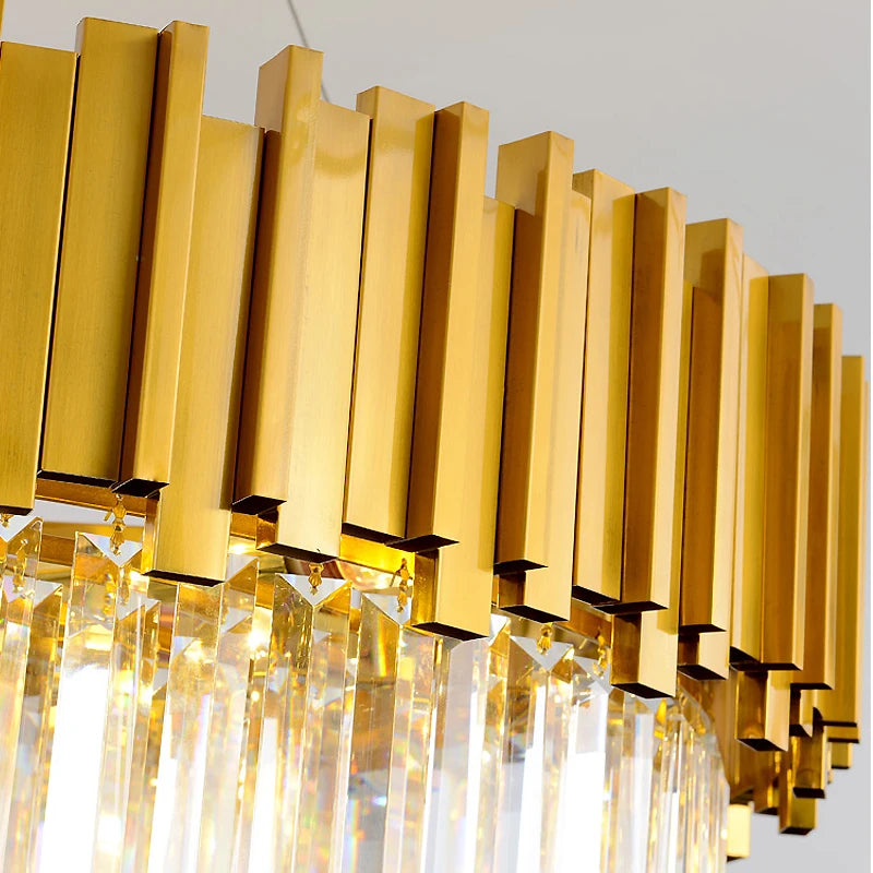 Modern Luxury Gold Crystal Chandelier: Elevate Your Living Space with Elegance