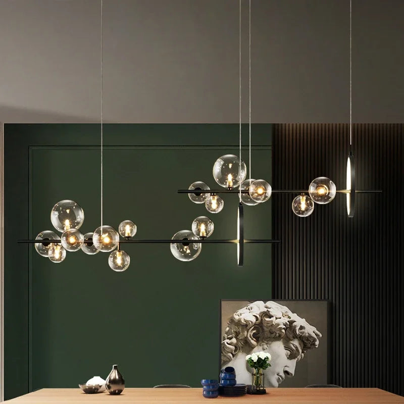 Modern Bubble Glass Ball Ceiling Chandelier: Elevate Your Space with Contemporary Elegance