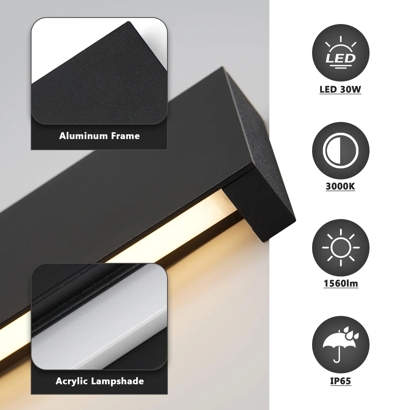 Modern Waterproof LED Long Wall Light: Stylish Outdoor Illumination