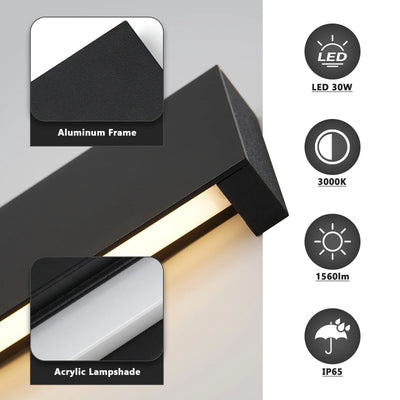 Modern Waterproof LED Long Wall Light: Stylish Outdoor Illumination