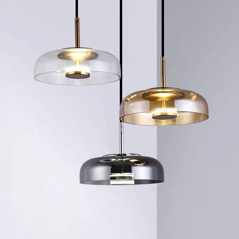 Modern Nordic LED Glass Pendant Light: Stylish Fixture for Dining Room and Bedroom