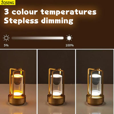 Touch Rechargeable Table Lamp – Wireless LED Desk Lamp for Home, Bar, and Outdoor Use