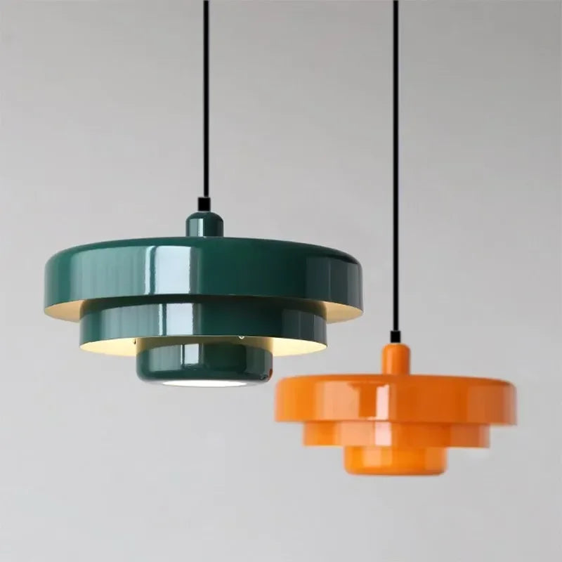 Nordic LED Pendant Light - Macaron Chandelier in Carbon Steel and Aluminum