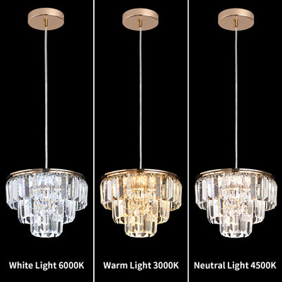 Modern Crystal K9 LED Pendant Light - Elegant Home Decor Lighting