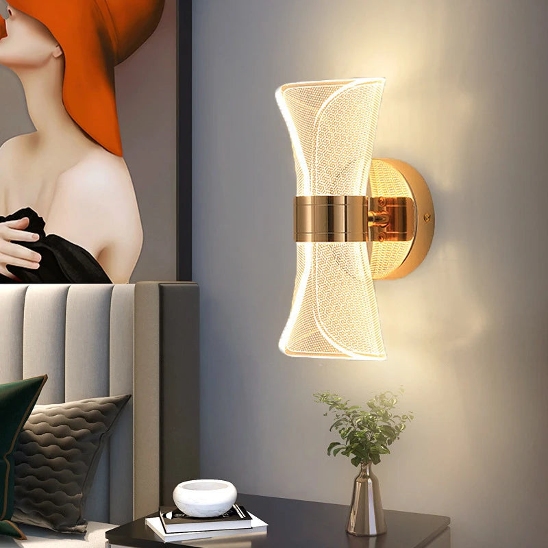 Luxury LED Acrylic Wall Lamp - Exquisite Illumination for Bedroom and Living Room