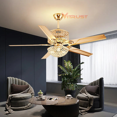 Tuya Smart Crystal Ceiling Fan LED Light: Experience Elegance and Comfort in Your Space