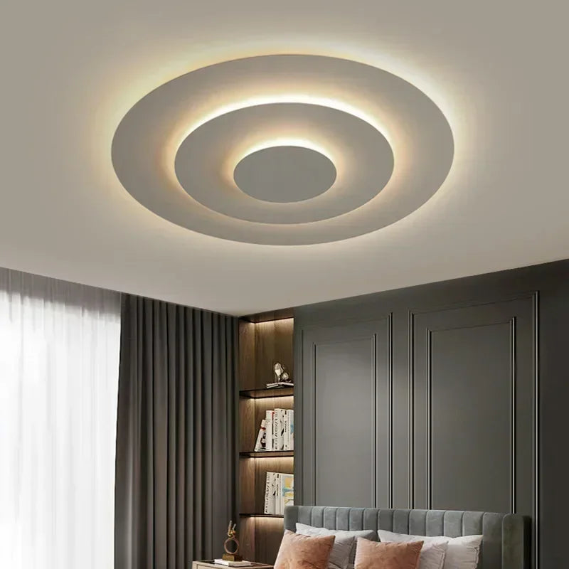 Modern LED Ceiling Chandelier - Flush Mount Lighting for Living Room, Bedroom, Dining Room