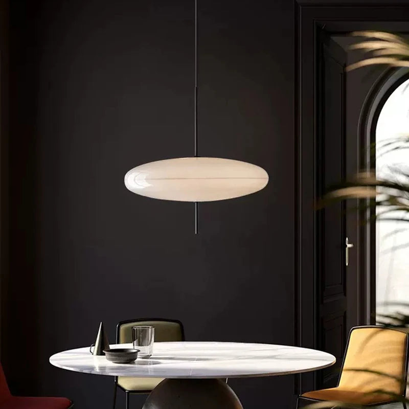 Modern Flying Saucer Pendant Light: Minimalist LED Hanging Lamp for Living Rooms, Bedrooms, and Restaurants