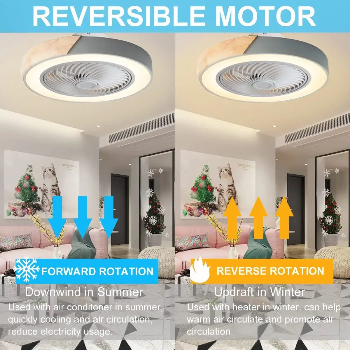 Modern Low Profile Wood Ceiling Fan Light - Stylish and Functional Illumination for Every Space