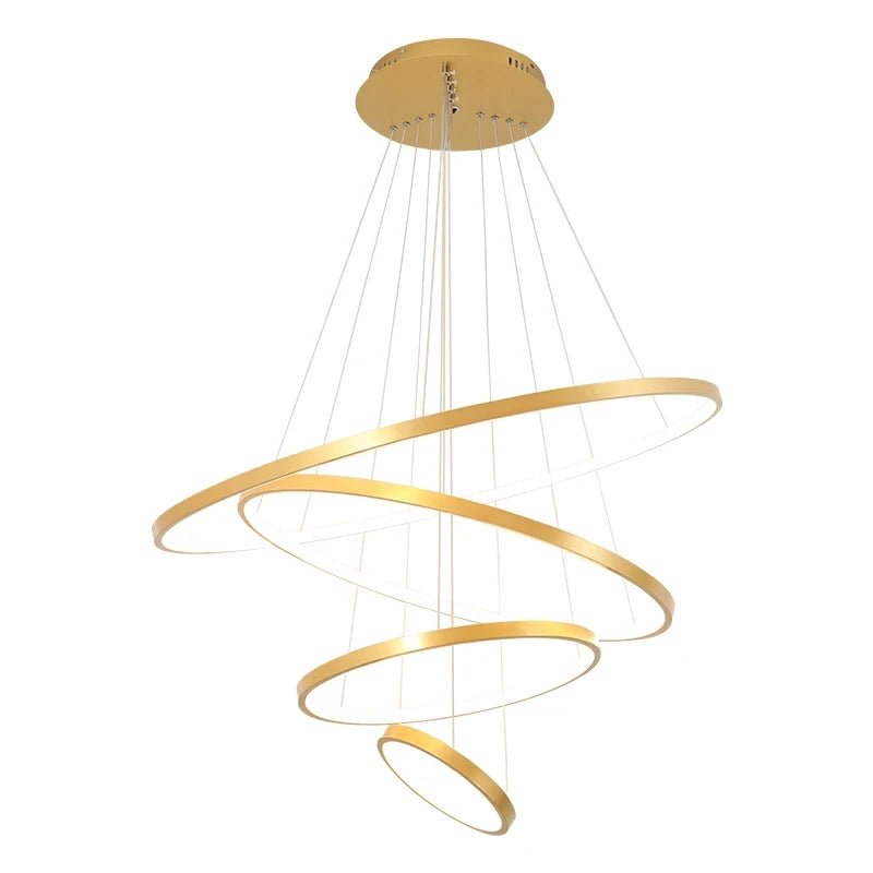 Modern LED Ceiling Chandelier - Elegant Lighting Fixture for Villa Living Spaces