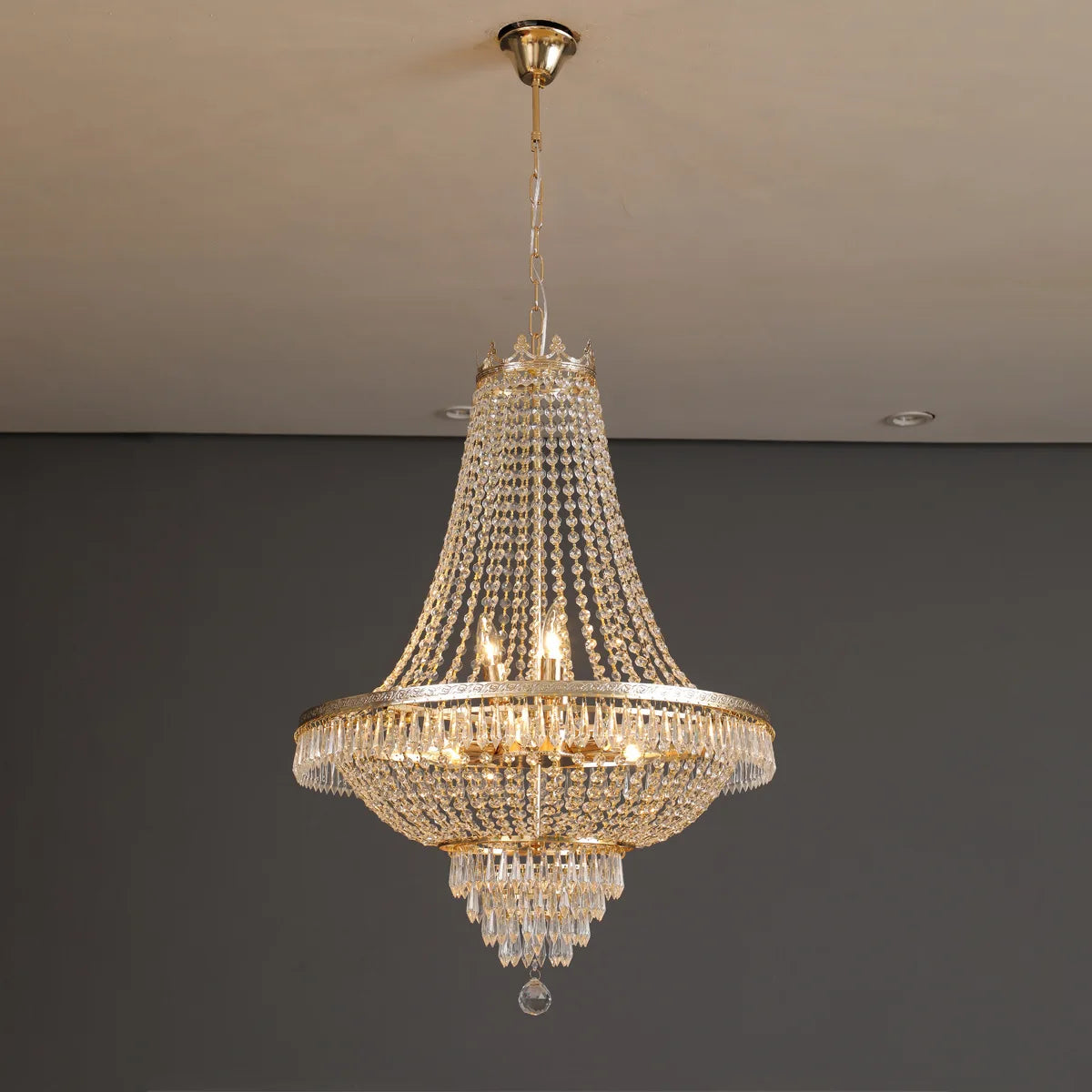 Luxury LED Crystal Chandelier - Exquisite Illumination for Grand Spaces