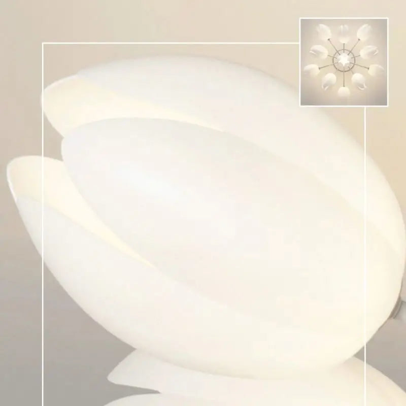 Nordic White Lily Blossom LED Chandeliers - Lamparas De Techo Ceiling Light