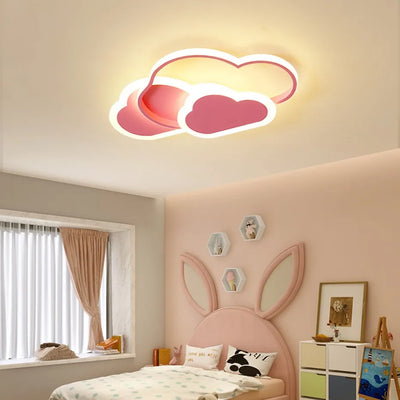 Cloud LED Ceiling Light - Modern Dimmable Chandelier for Children's Bedroom