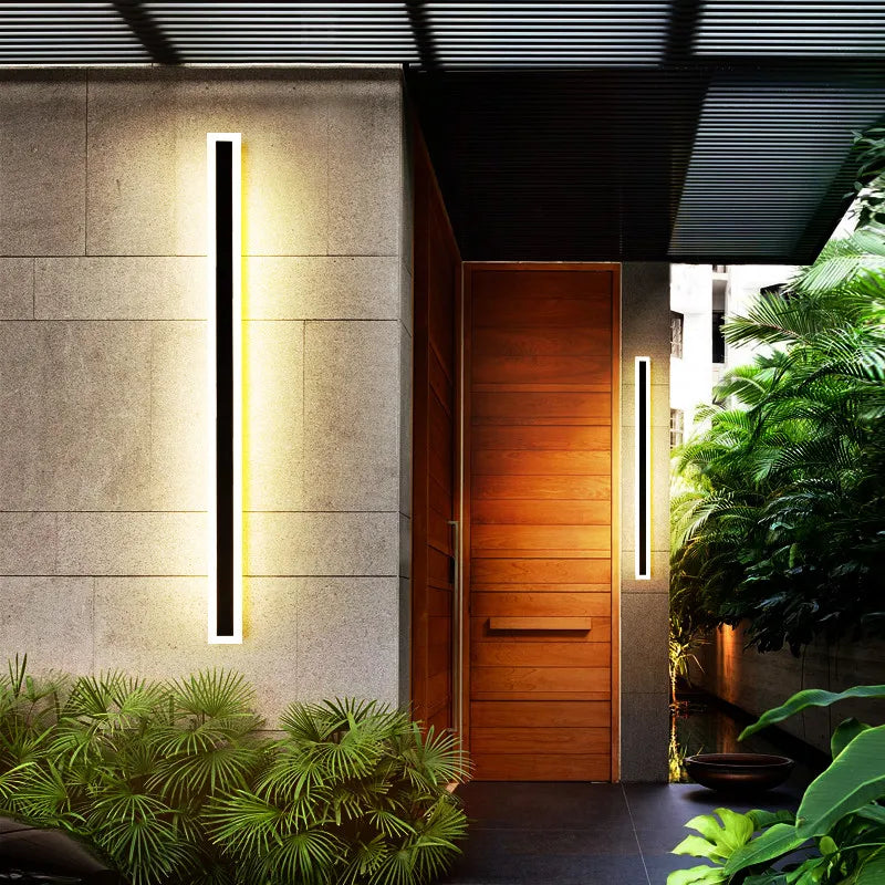 Modern Waterproof Outdoor Long Strip LED Wall Lamp