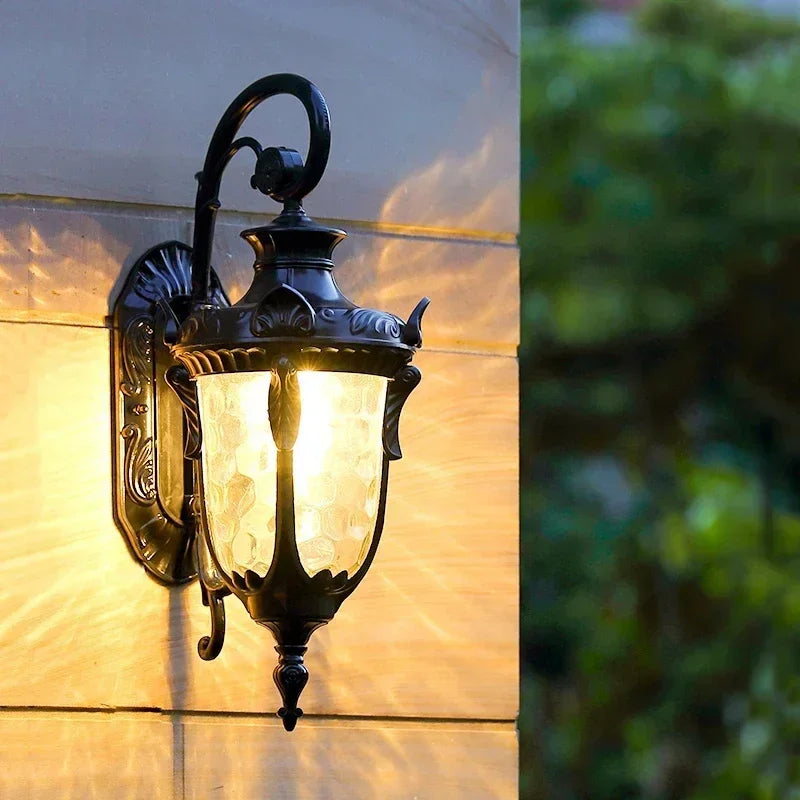 Retro European Outdoor Wall Light – IP44 Villa Courtyard Sconce