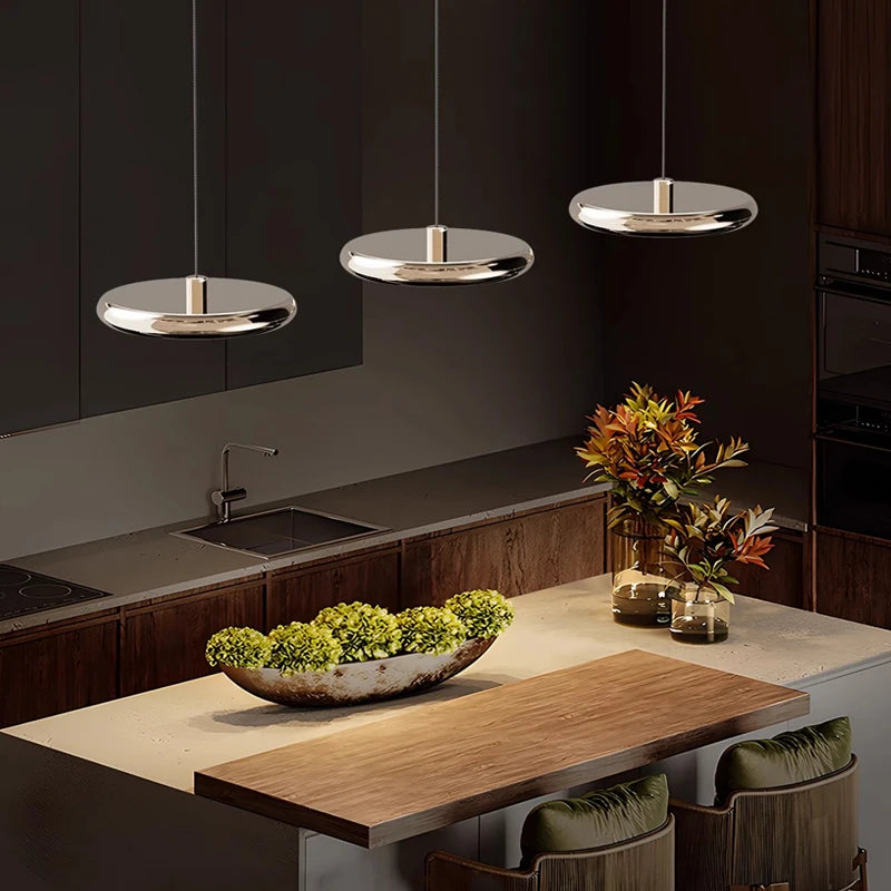 Nordic Kitchen Island Pendant Light - Round Design Acrylic Suspension Lamps