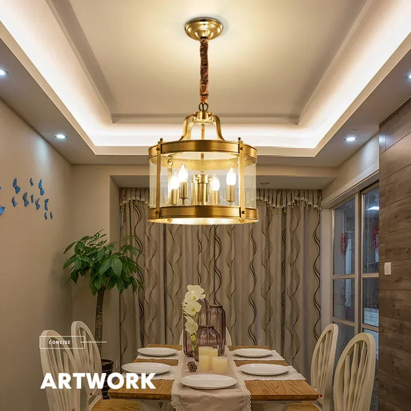 Luxurious Elegance: Copper Pendant Lamp for European Charm