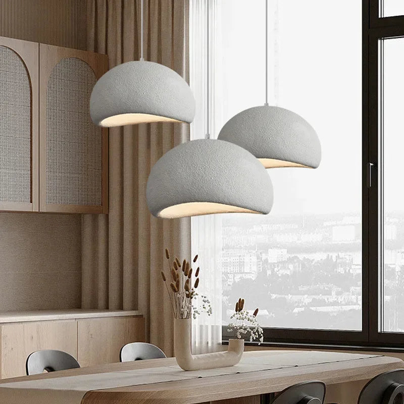 Modern Wabi-Sabi HDPE LED Pendant Light: Elegant Chandelier for Living and Dining Spaces