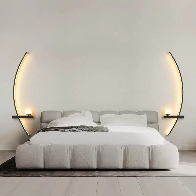 Modern LED Wall Lamp Black Gold - Elegant Illumination for Interior Decor