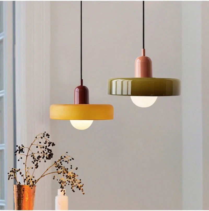 Nordic Restaurant Pendant Lamp - Glass Bedroom Bedside Light