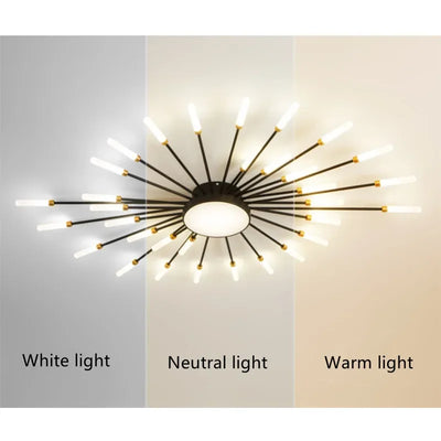 LED Nordic Fireworks Ceiling Chandelier - Modern Indoor Lighting Fixture