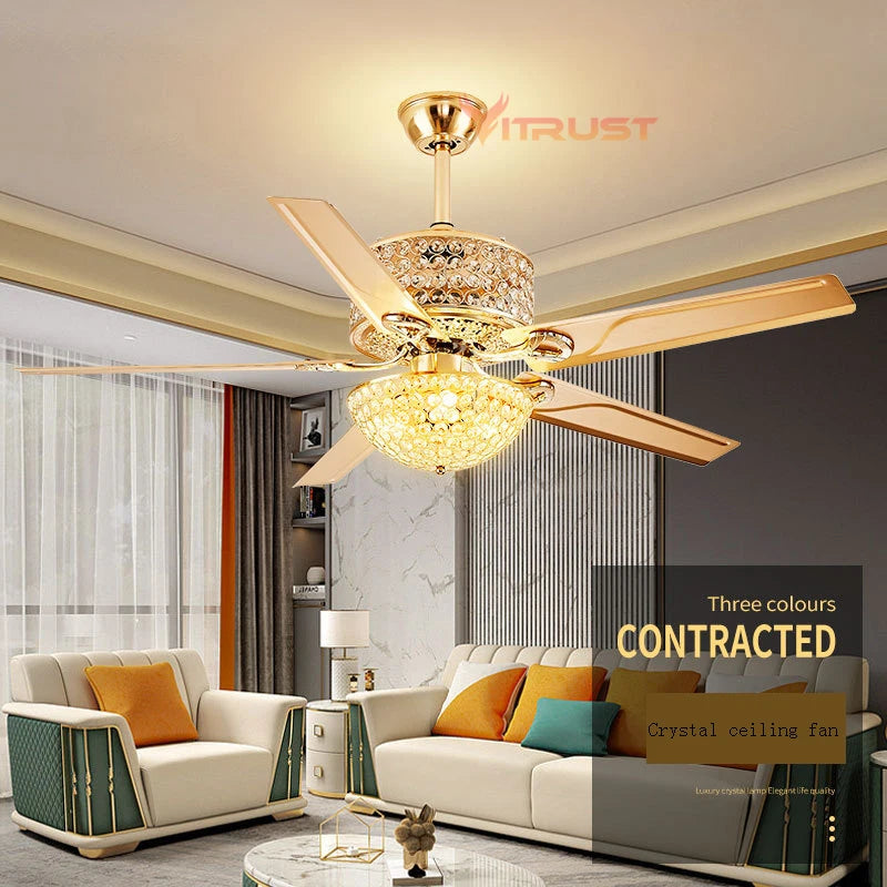 Tuya Smart Crystal Ceiling Fan LED Light: Experience Elegance and Comfort in Your Space