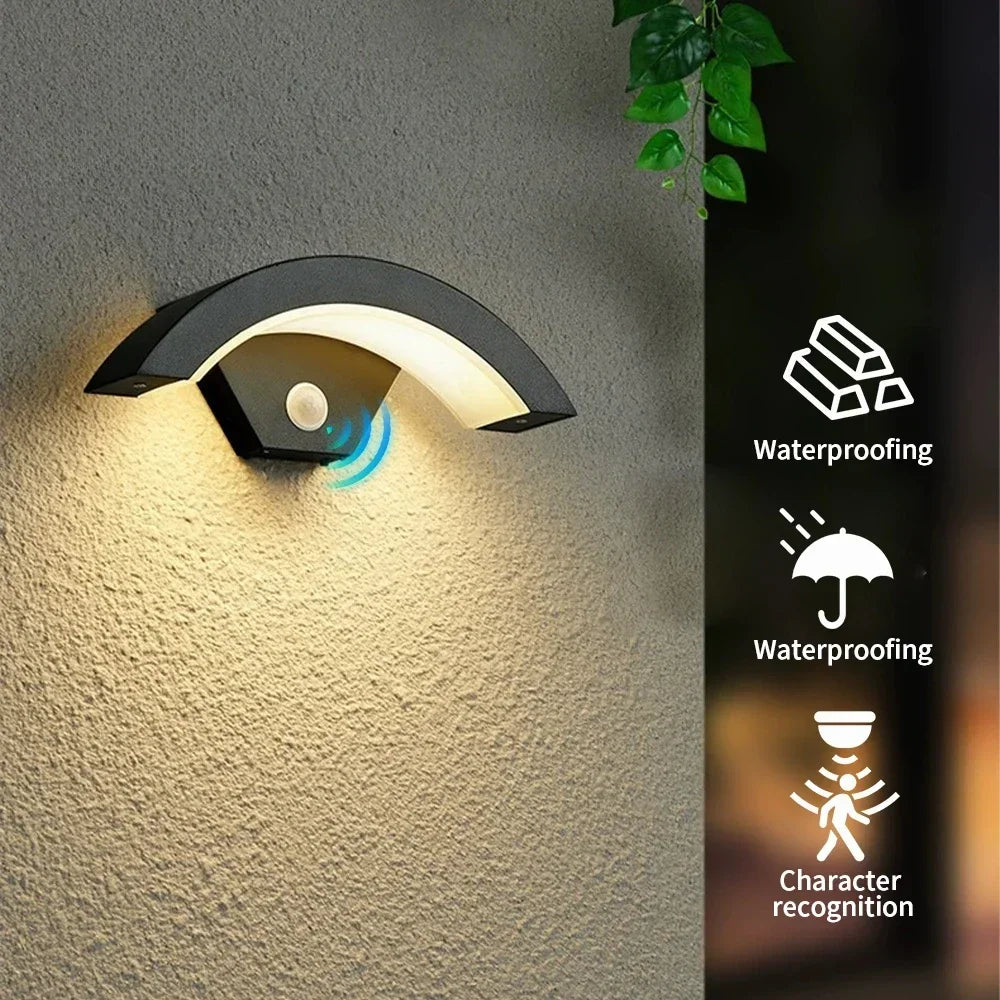 24W Waterproof Exterior Wall Lamp – 3000K/6000K Adjustable Surface Mount for Porch, Staircase, and Hallway