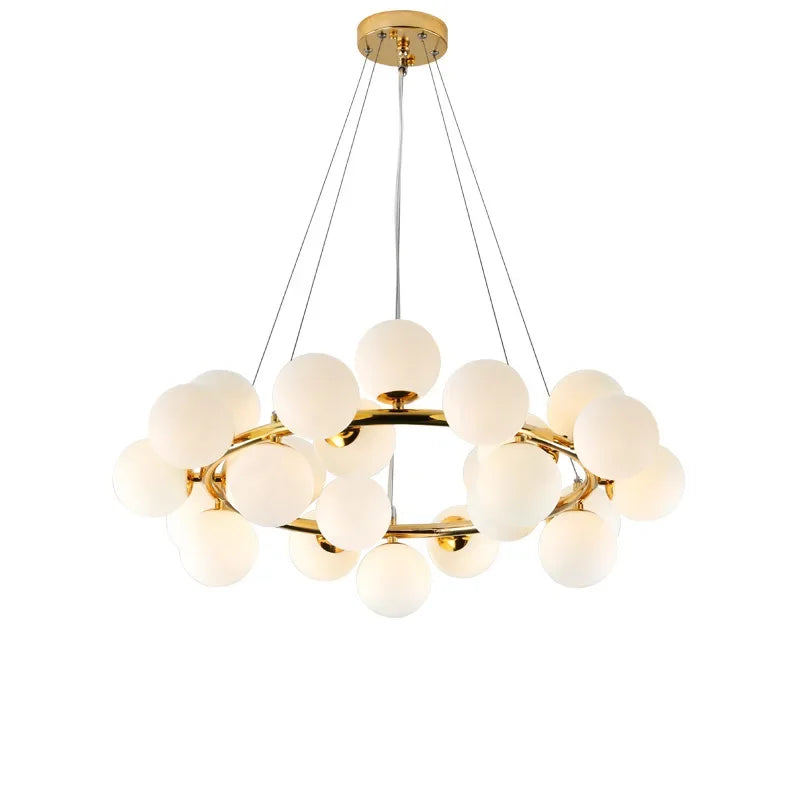 Contemporary LED Bubble Glass Chandelier Pendant Lamp: Illuminate Your Living Spaces