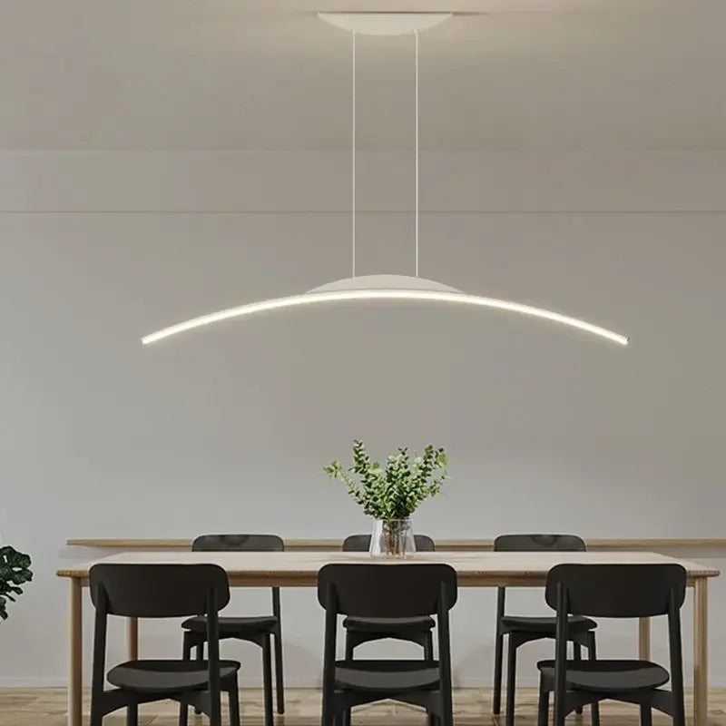 Minimalist Long Strip LED Pendant Chandeliers