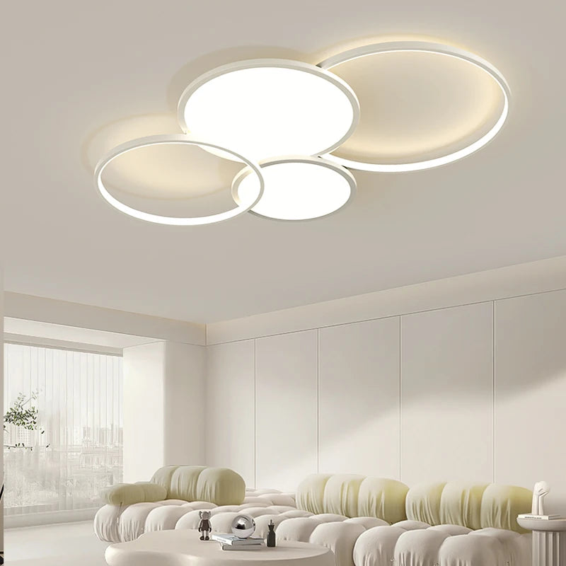 White Round Modern Style Ceiling Lights - Household Lighting Lamps for Bedroom Lustres Decoration Luminaria Living Room Lamparas