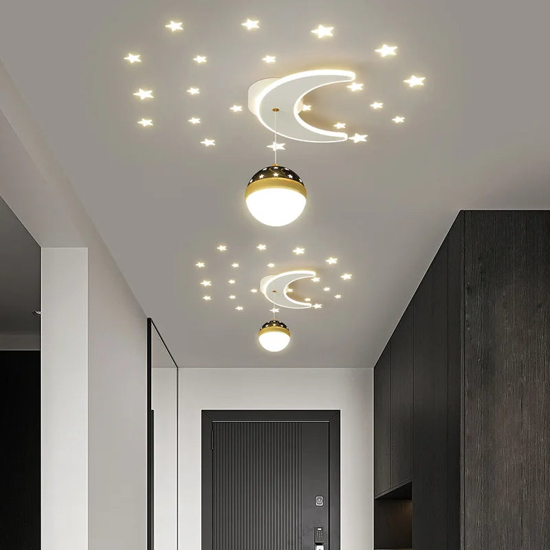 Modern LED Ceiling Lamp - Geometric Shape Hanging Chandelier for Living, Dining Room, Bedroom, Hallway, Balcony