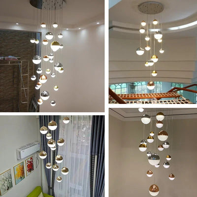 Modern Minimalist Sphere LED Chandelier - Stylish Hanging Lamp