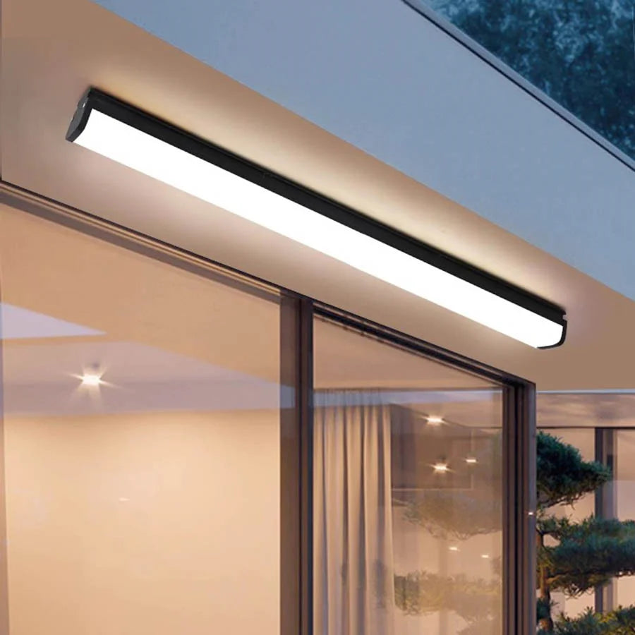 Waterproof LED Long Wall Lamp - Outdoor Exterior Wall Light for Courtyard Gate Villa Entrance