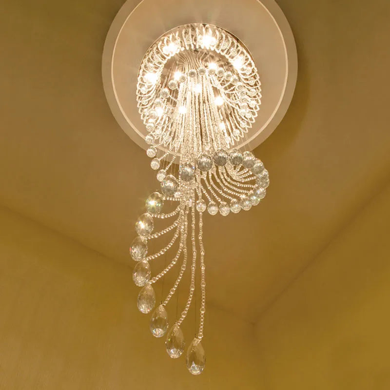 Contemporary Crystal LED Chandelier - Illuminate Your Living and Dining Spaces with Modern Elegance