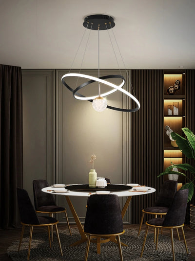 Modern Round LED Chandeliers - Stylish Pendant Lights for Various Spaces