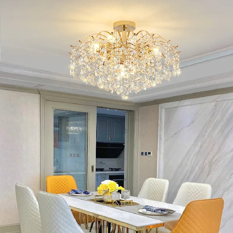 Luxury Crystal LED Chandelier - Modern Design for Elegant Living Room Decor