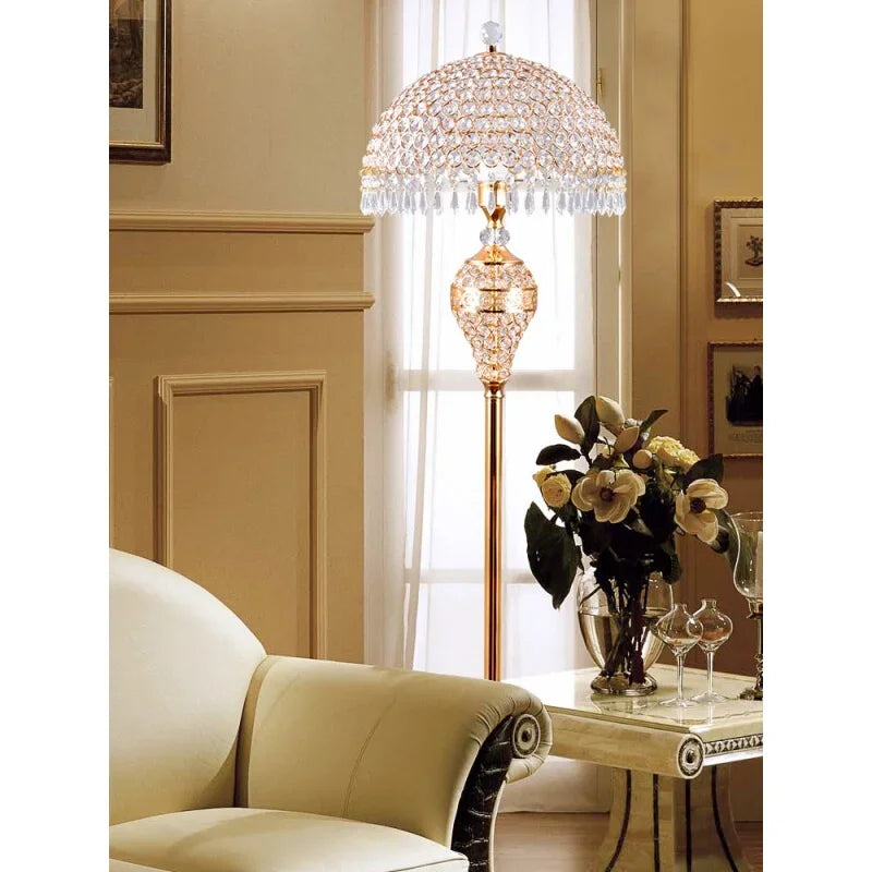 Simple Crystal Floor Lamp - Vertical Table Lamp