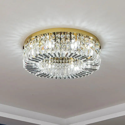 Nordic Luxury Crystal Ceiling Chandelier - Modern Gold Chrome LED Pendant Light for Living Room, Bedroom, Hotel Hall