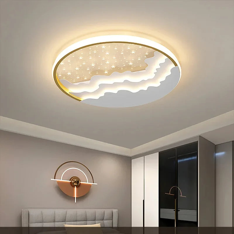 Sleek Circular LED Ceiling Light Fixture - SANDYHA