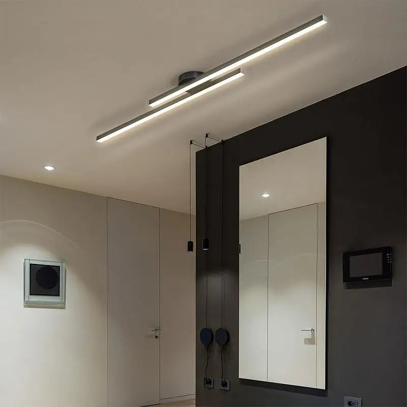 Modern LED Aisle Ceiling Light - Nordic Style Long Spotlight Ceiling Lamp for Living Room, Hallway, Balcony, and Office