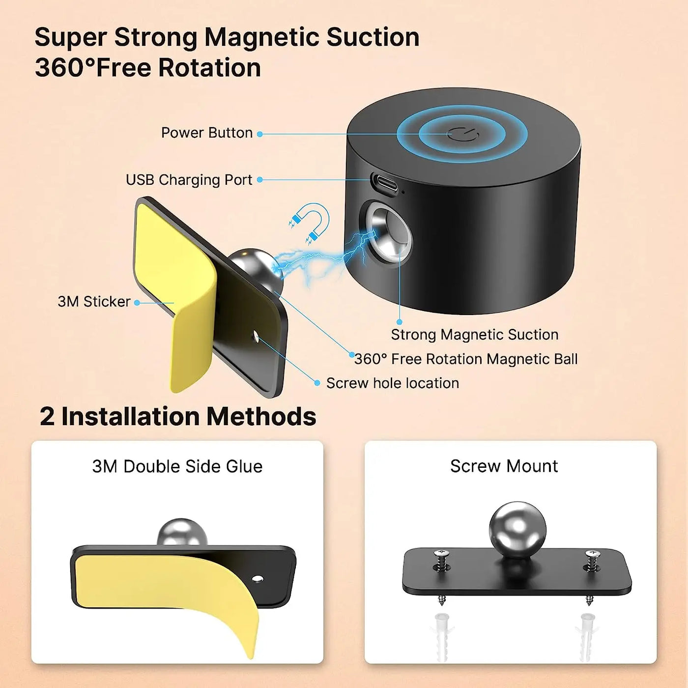 Adjustable LED Wall Sconces Light with Touch Control