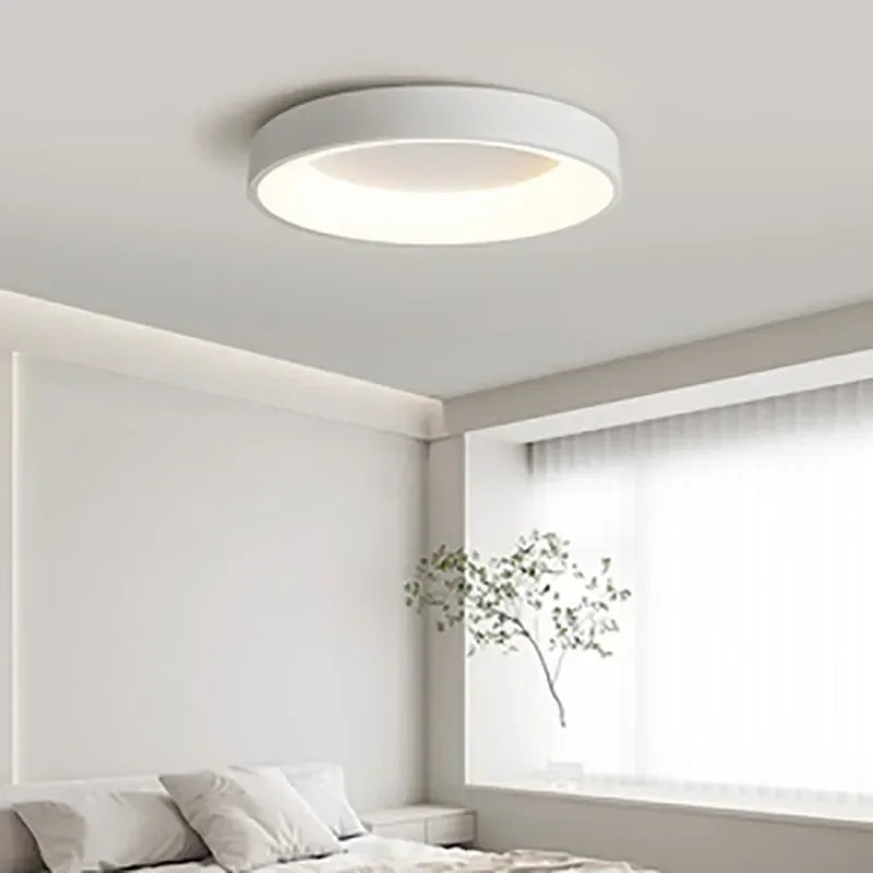 Nordic LED Round Ceiling Lights - Modern Black, White, Gray Home Decor Lamps for Bedroom, Living Room, Study, Dining Rooms