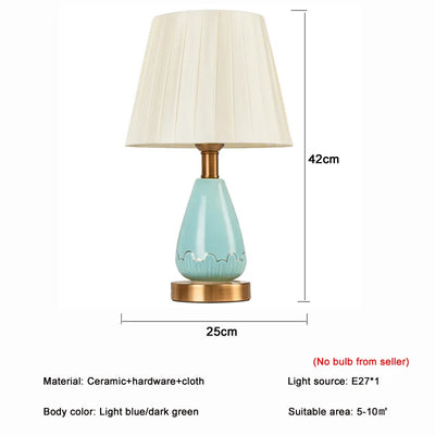 Elegant Nordic Pleated Ceramic Table Lamp – Luxurious Lighting for Living Room, Bedroom, and Study