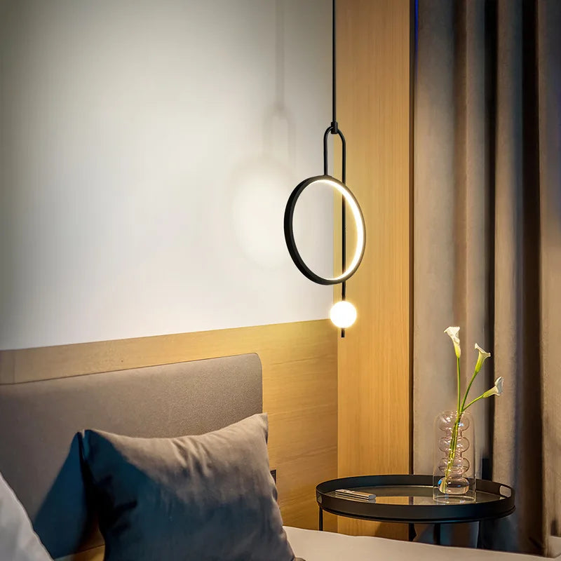 SANDYHA Modern Round Ring LED Pendant Lights