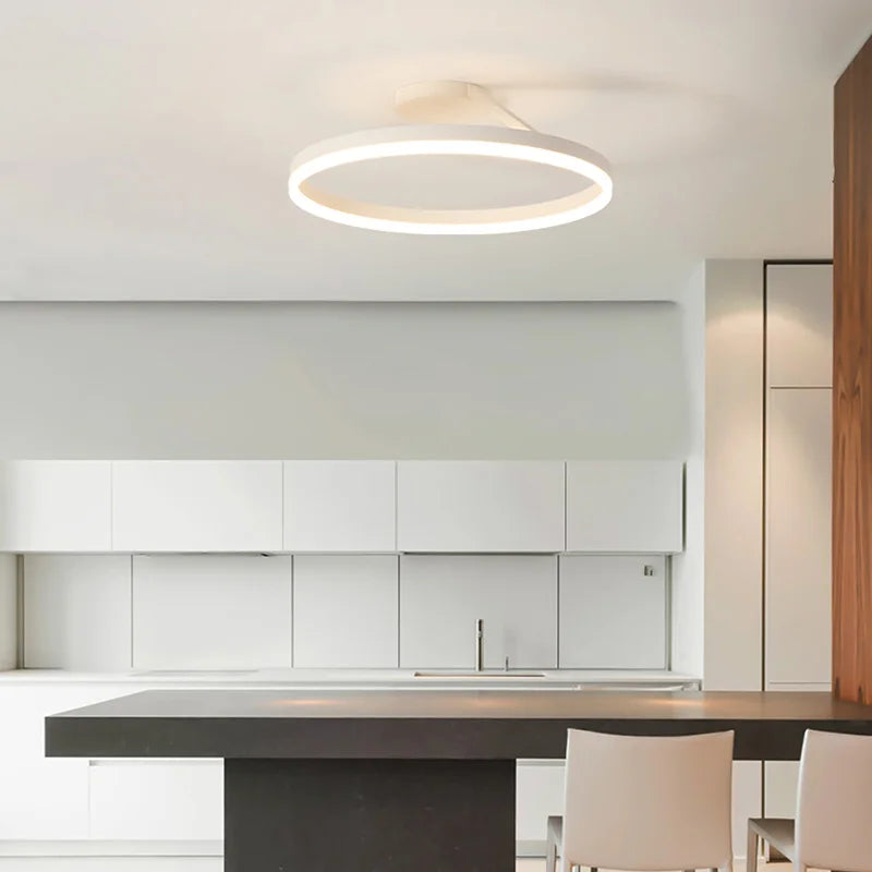 Modern Minimalist Ring LED Ceiling Chandelier - Elegant Illumination for Any Room