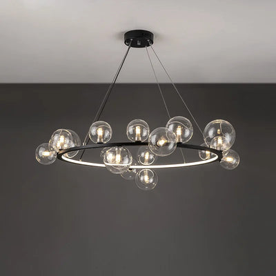 Clear Glass Bubble LED Chandelier