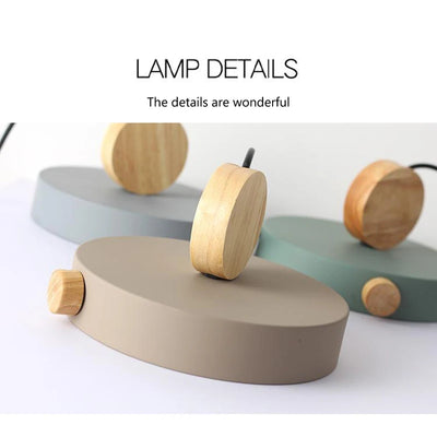 Nordic LED Pendant Light: Minimalist Wooden Macaron Design for Stylish Indoor Spaces