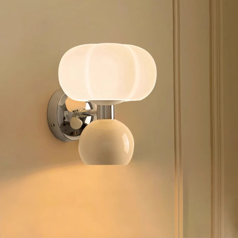 Modern LED Wall Lamps Cream Breeze Pumpkin Sconces