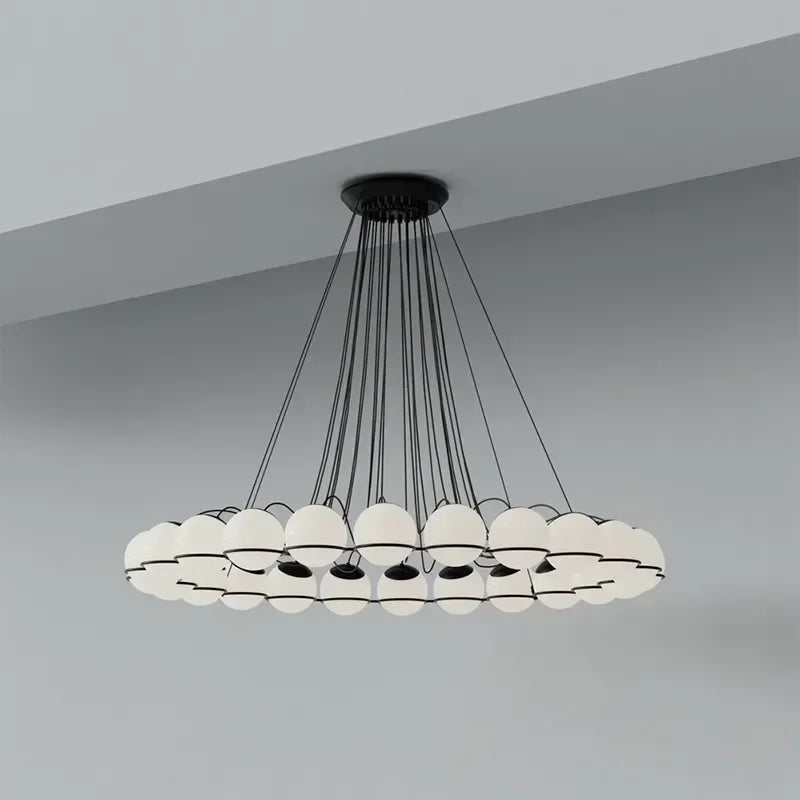 Modern Creative Glass Ball Chandelier - Designer Pendant Lamp for Living Room, Restaurant, Bedroom