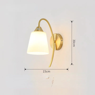 Modern LED Gold Glass Ball Wall Lamp for Indoor Lighting Decoration